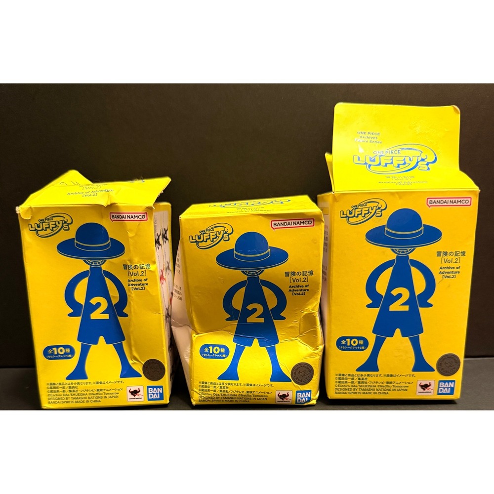 Bandai One Piece Luffy's Archives Vol 2 Figure 3pk Blind Box